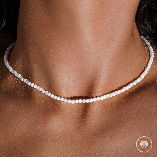 Le collier Duna Micro Belyness Bijoux acier inoxydable tendance femme artisanaux fait main perle de culture collier mode éco-responsable perles d’eau douce boucle d'oreilles perle de nacre bracelet en pierres fines bague en pierres naturelles création upcycling recyclés écologique éthique bracelet durable bague minimaliste bohème chic authentique océan mer aventure surf skate