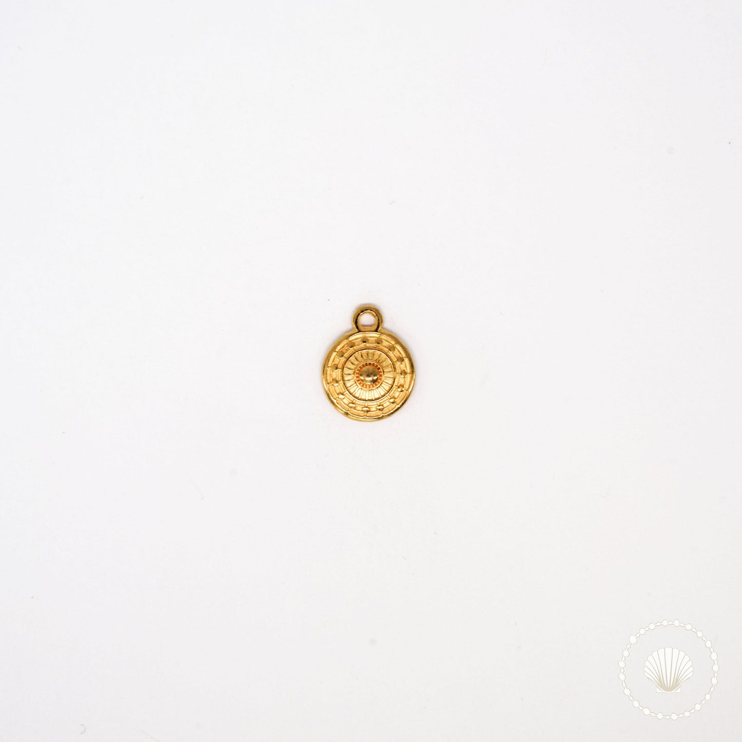 Pendentif rond doré